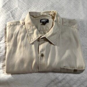 Lands' End Men's 2XL long sleeve shirt in Cream